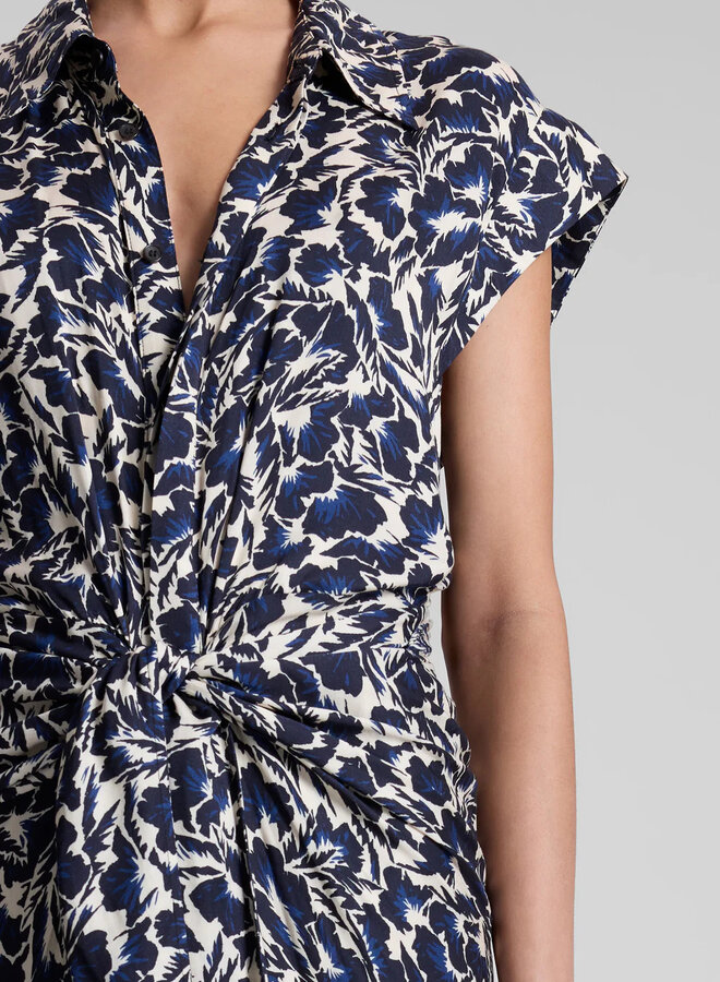 A.L.C.- Emilia Dress- Navy/Cream