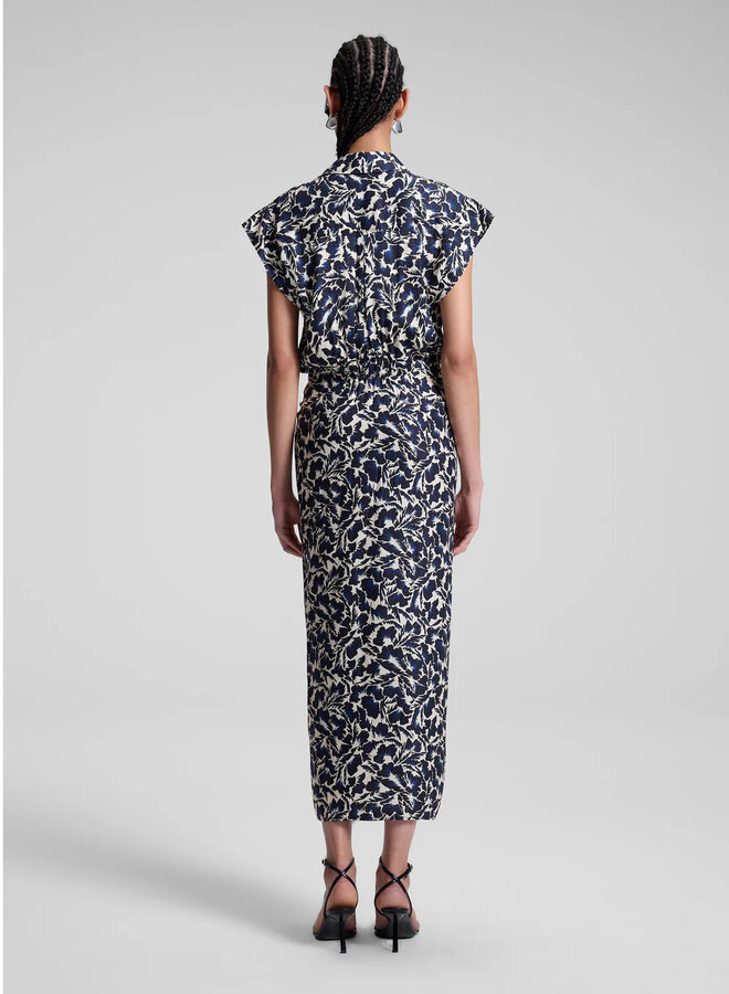 A.L.C.- Emilia Dress- Navy/Cream