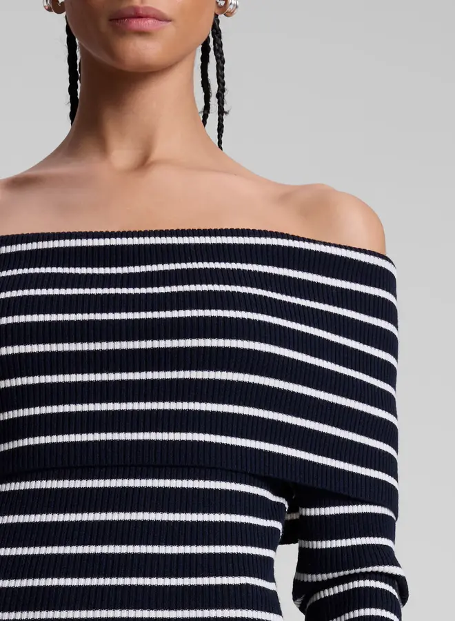 A.L.C.- Evelyn Dress- Midnight/White