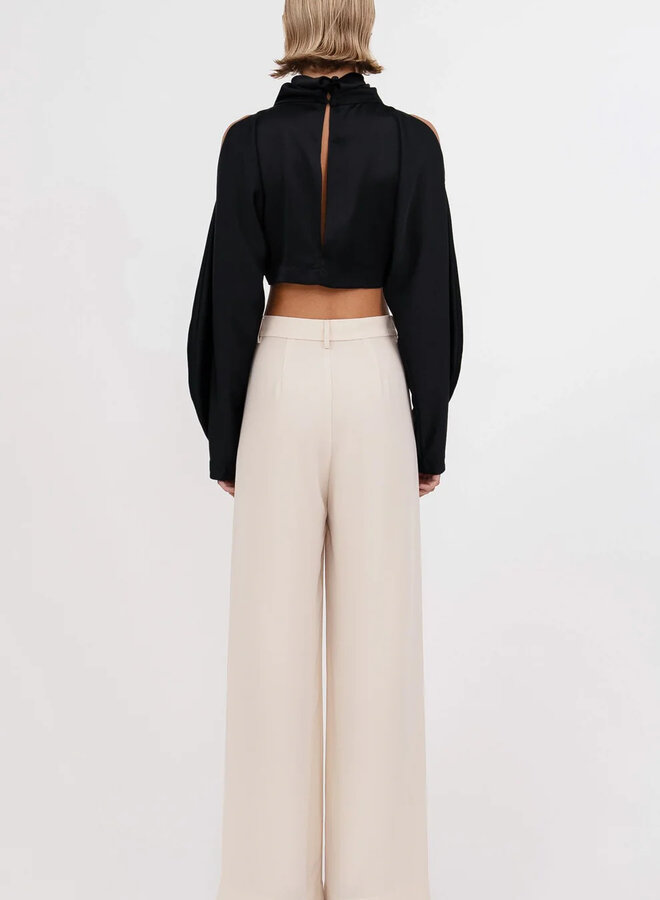 Nonchalant- Melanie Crop- Black