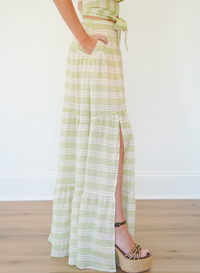 Shug- Eadie Maxi Skirt- Apple/Pink