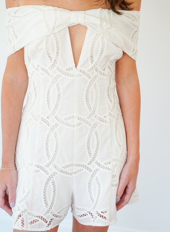 Shug- Belvie Romper- White