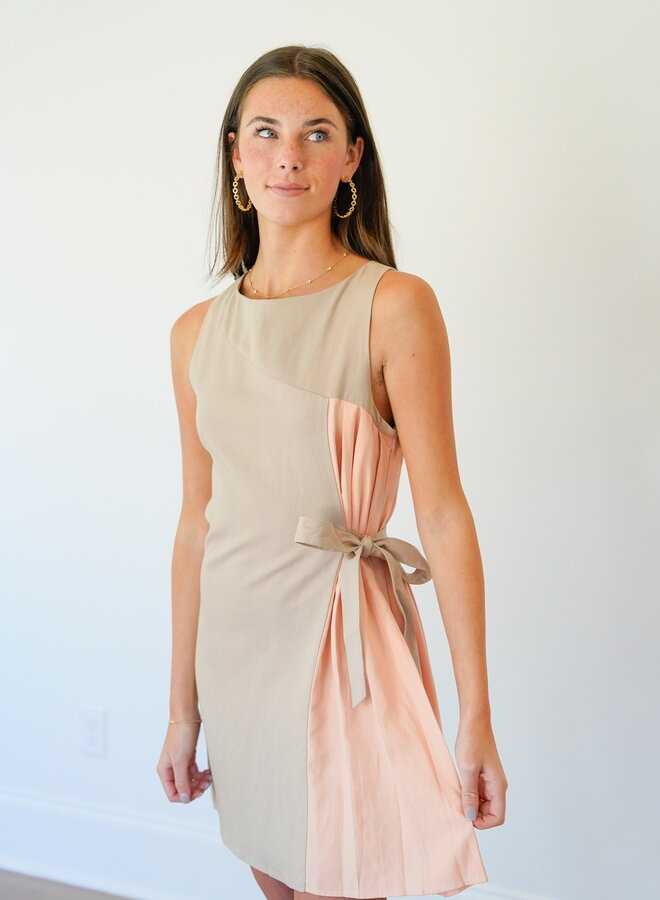 Shug- Sadie Dress- Taupe/Apricot