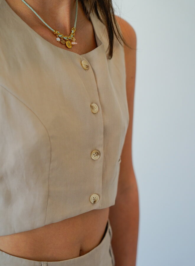 Shug- Eloise Vest- Taupe