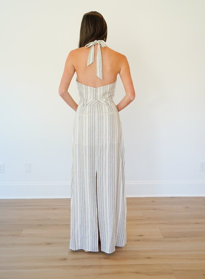 Shug- Marleigh Maxi- Beige/Navy Stripe