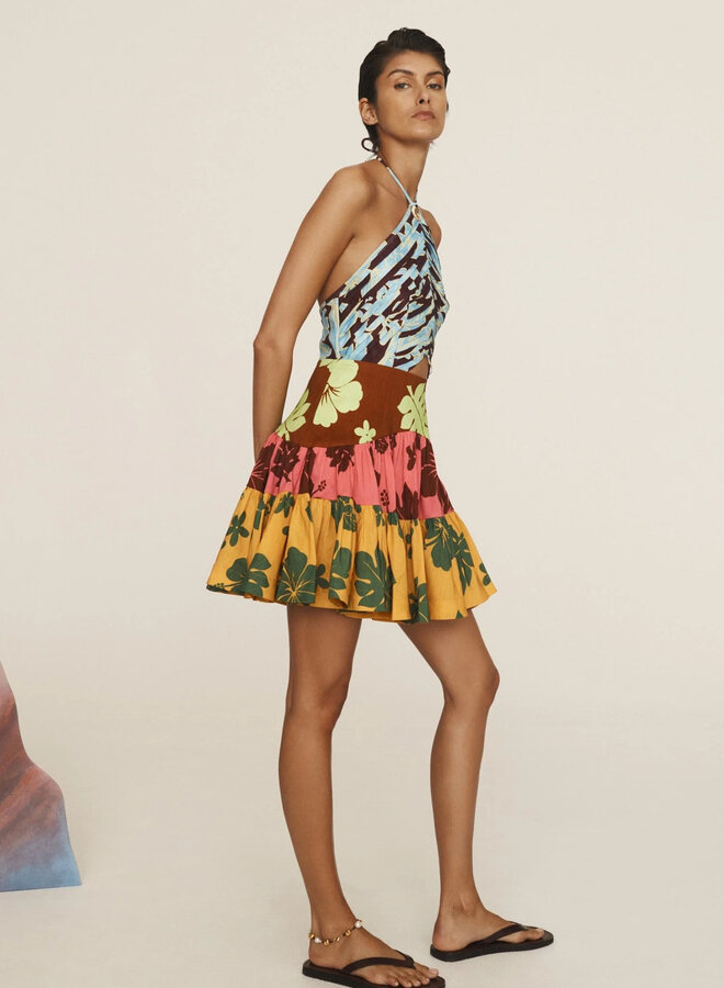 Alemais- Poppy Spliced Mini Dress- Multi
