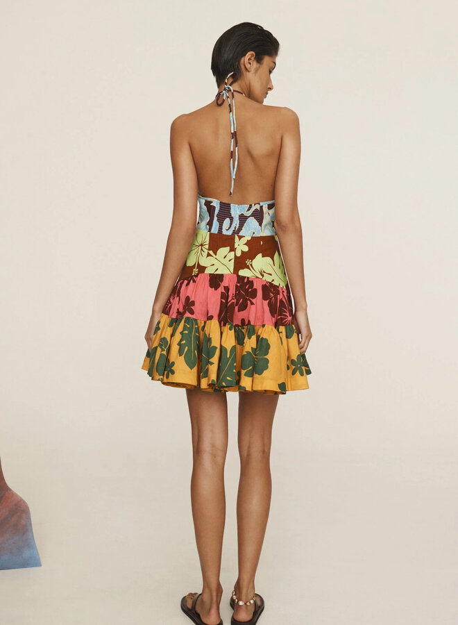 Alemais- Poppy Spliced Mini Dress- Multi