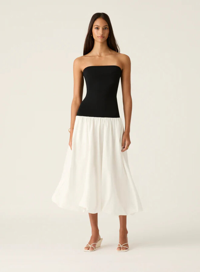 Mos The Label- Sophia Strapless Dress- Black & White