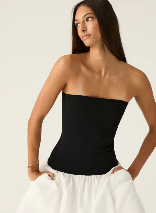 Mos The Label- Sophia Strapless Dress- Black & White