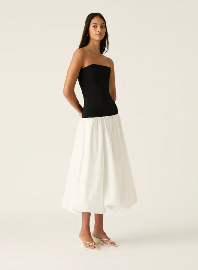 Mos The Label- Sophia Strapless Dress- Black & White