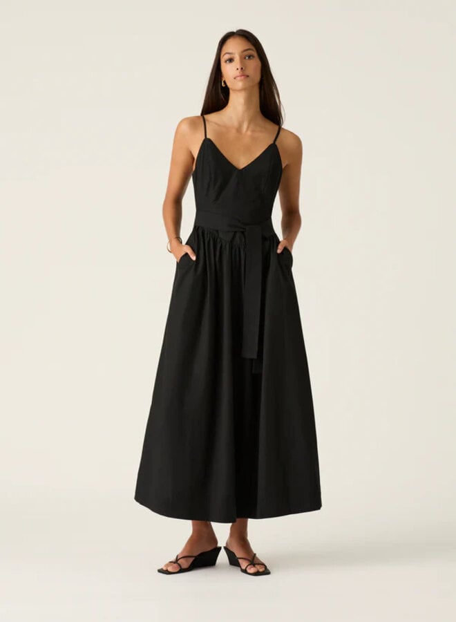 Mos The Label- Quinn Midi Dress- Black