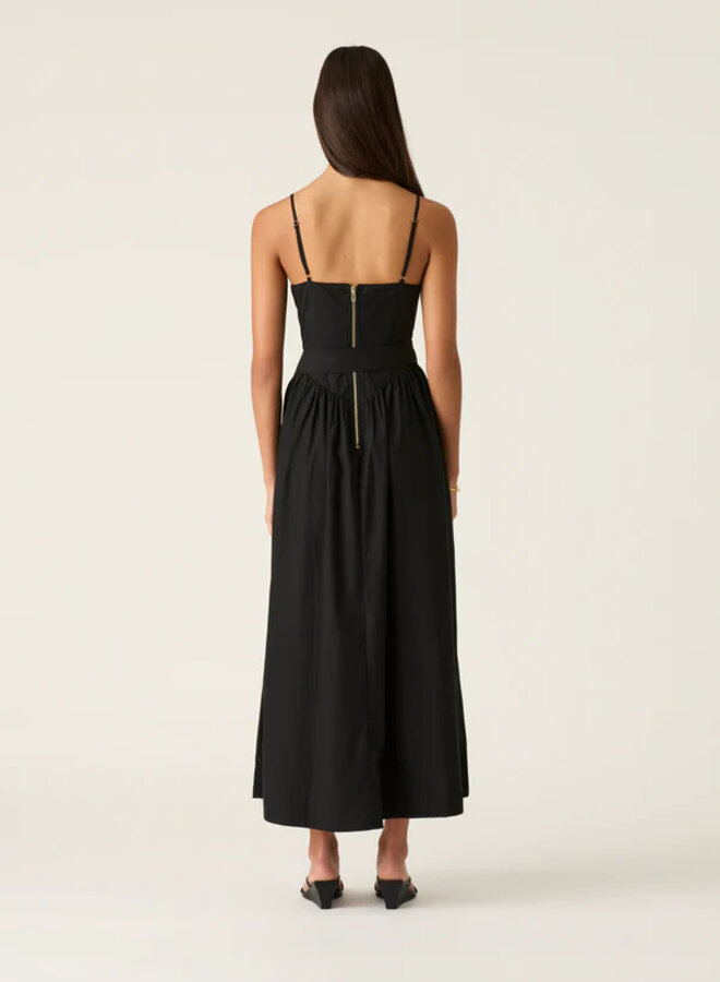 Mos The Label- Quinn Midi Dress- Black