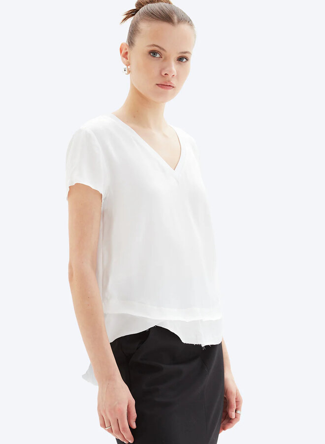 CHRLDR- Ava V- Neck- White
