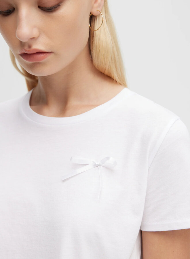 CHRLDR- Jane Bow Perfect Tee- White
