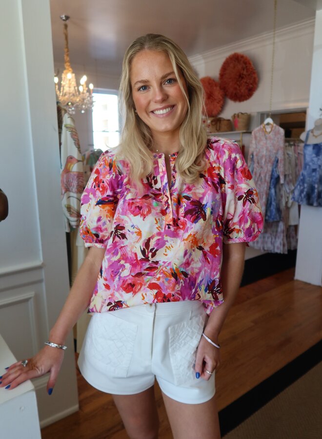 Ulla Johnson- Vienne Blouse- Azalea