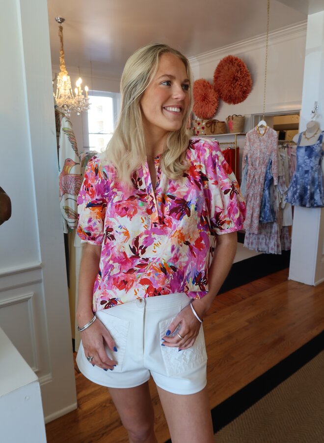 Ulla Johnson- Vienne Blouse- Azalea