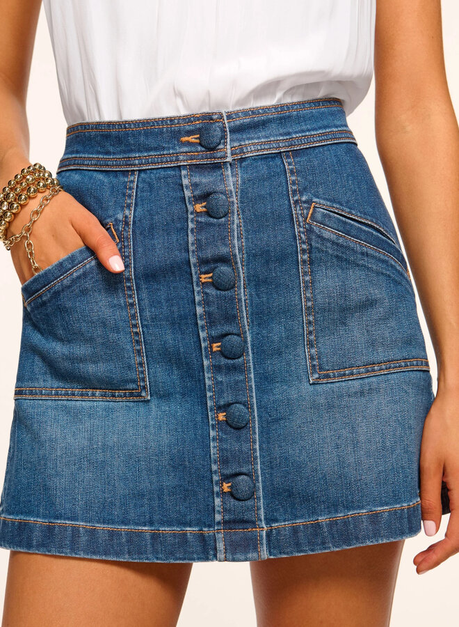 Ramy Brook- Kimi Denim Mini Skirt- Medium Wash