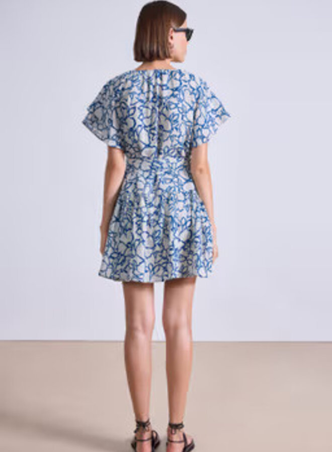 Apiece Apart- Morgan Mini Dress- Lace Floral Flax