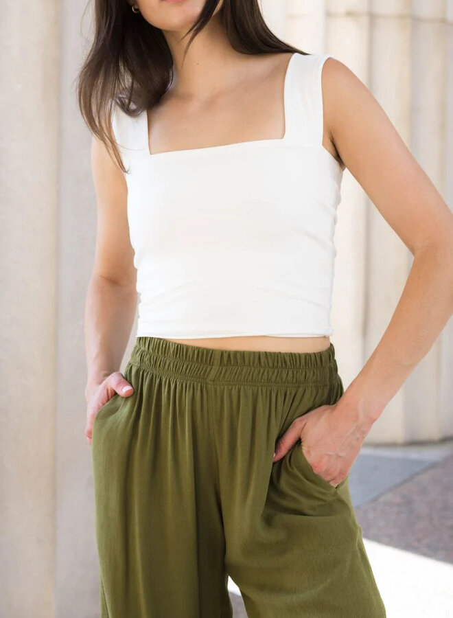 Natalie Busby- All Day Tank- Ivory
