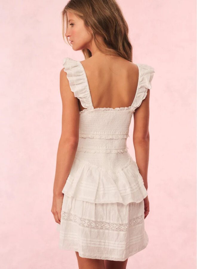 Love Shack Fancy- Lovine Dress- Off White