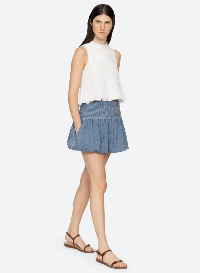 Sea New York- Oli Denim Bubble Skirt- Blue
