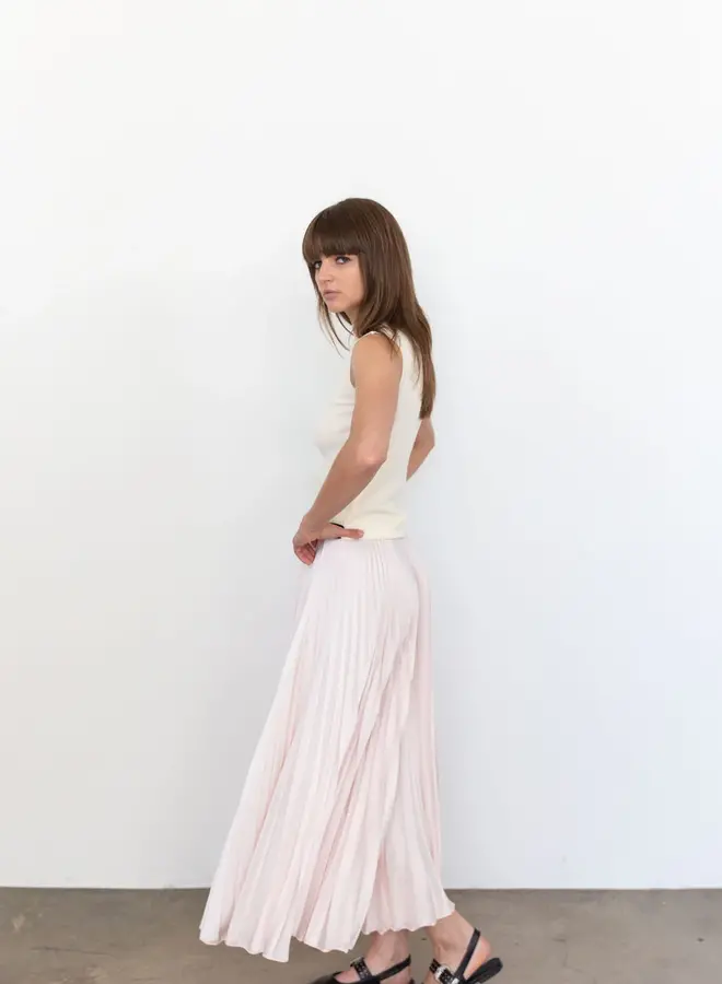 Loyd Ford- Benedetto Midi Skirt- Powder Rose