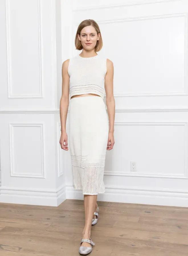 Zero Degrees Celsius- Knit Top- Ivory