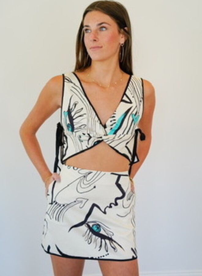 Shug- Clyde Skirt-Black/White