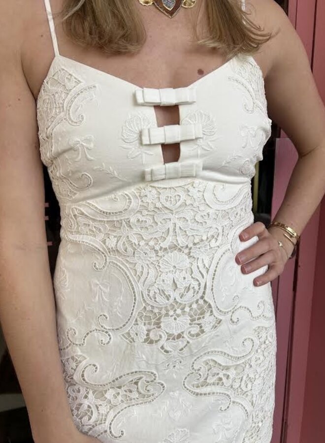 Love Shack Fancy- Rosalisa Dress- Optic White
