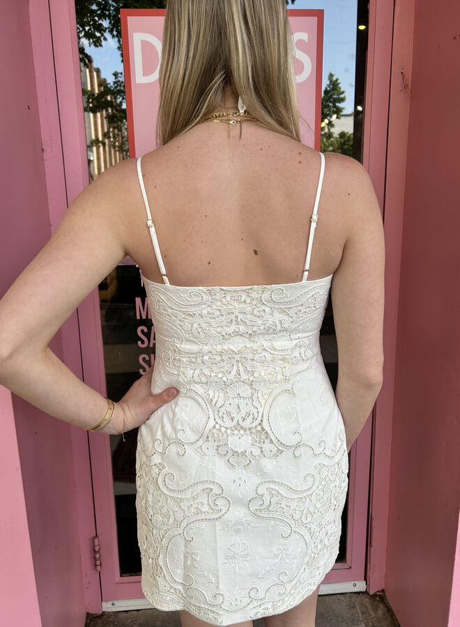 Love Shack Fancy- Rosalisa Dress- Optic White