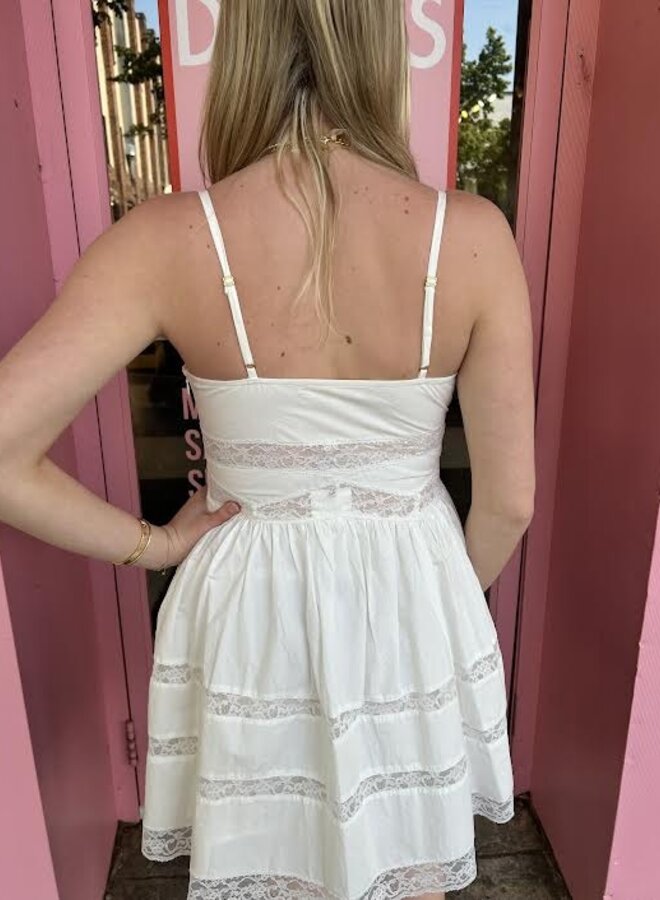 Love Shack Fancy- Zima Dress- Optic White