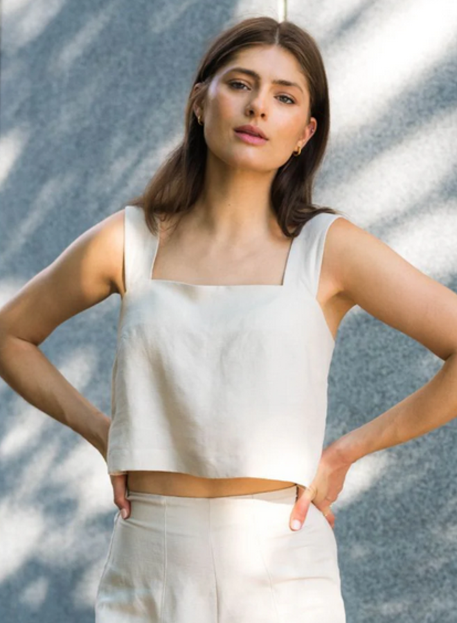 Natalie Busby- Square Tank- Stone