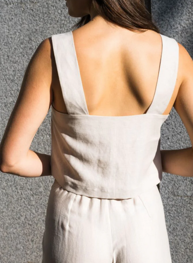 Natalie Busby- Square Tank- Stone