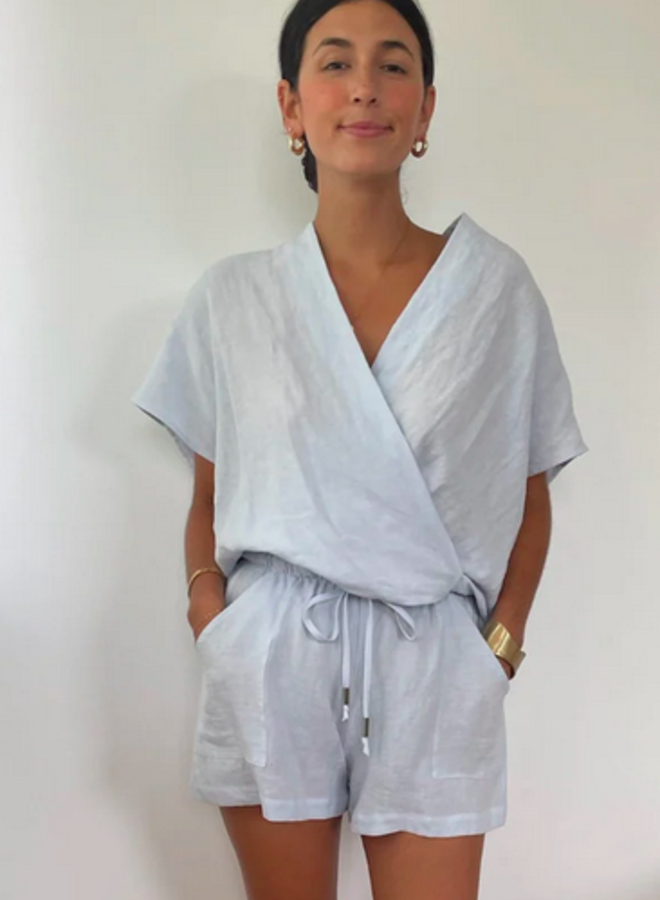 Natalie Busby- Drawstring Short- Sky