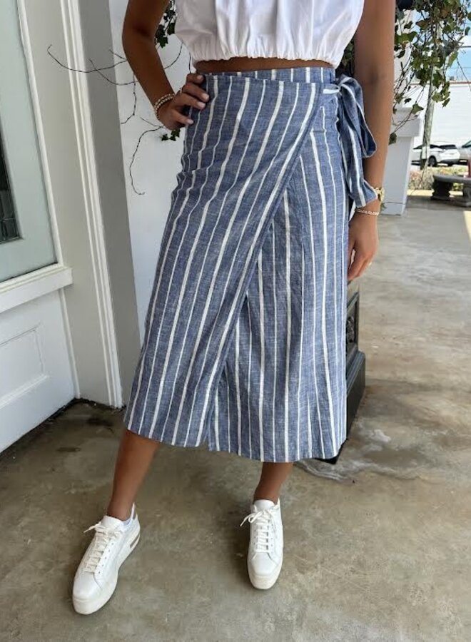 Apiece Apart- De Vera Wrap Skirt- Chambray Blue