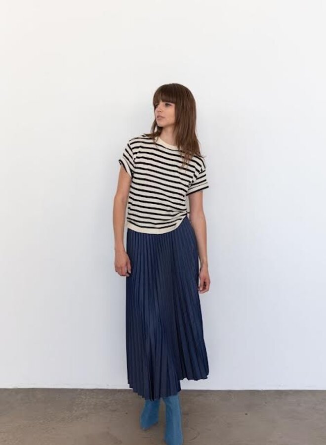 Loyd Ford- Lauren Denim Skirt- Dark Blue