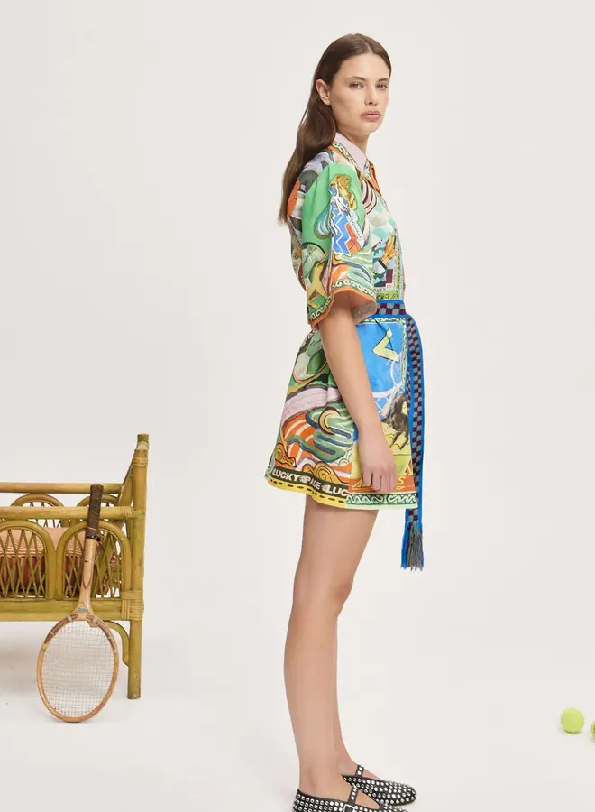 Alemais- Lucky Pace Mini Dress- Multi