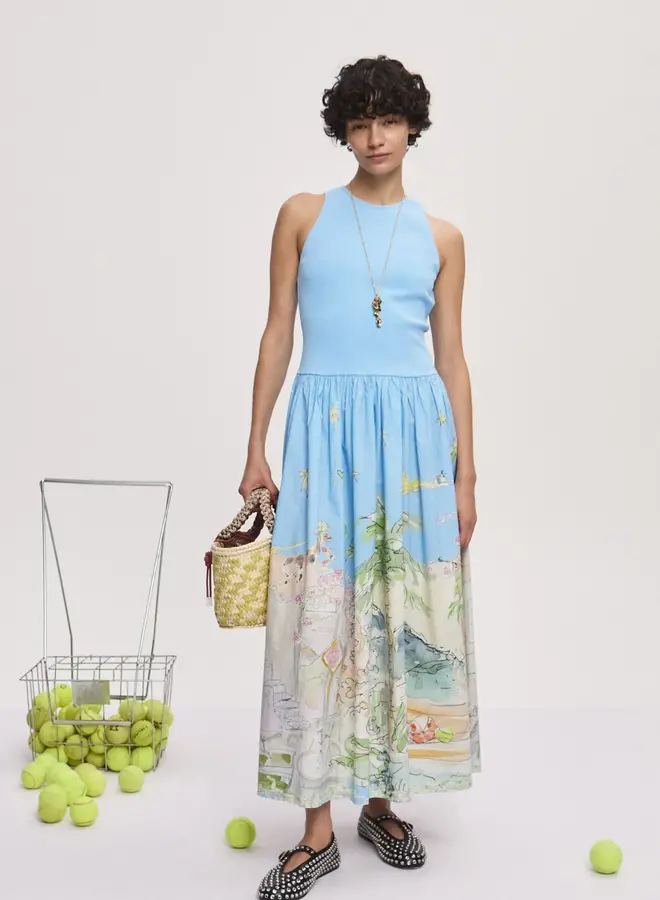 Alemais- ANOUK TANK MIDI DRESS- Sky