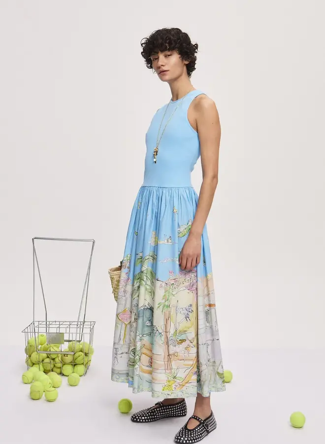 Alemais- ANOUK TANK MIDI DRESS- Sky