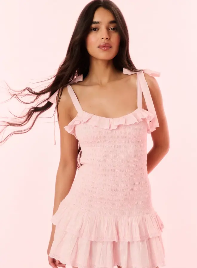Love Shack Fancy- Sherina Dress- Pink Shimmer