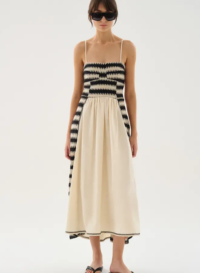 Maria Cher- Abasto Carmy Midi Dress - Black