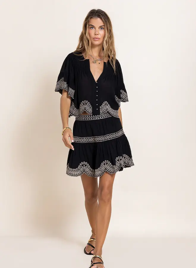 Scarlett Poppies- Anaya Top- Onyx Black
