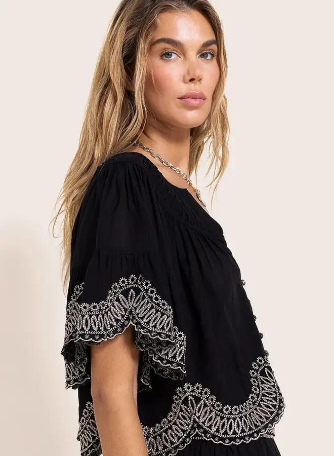 Scarlett Poppies- Anaya Top- Onyx Black