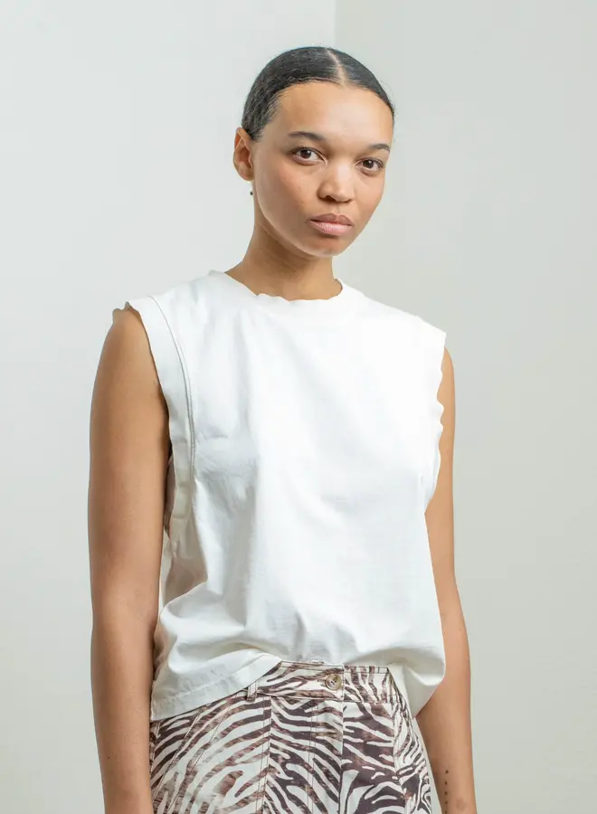 Raquel Allegra- Hauser Muscle Tee- Ivory