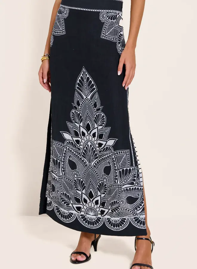 Scarlett Poppies- Sadia Skirt- Vanilla/Onyx Black