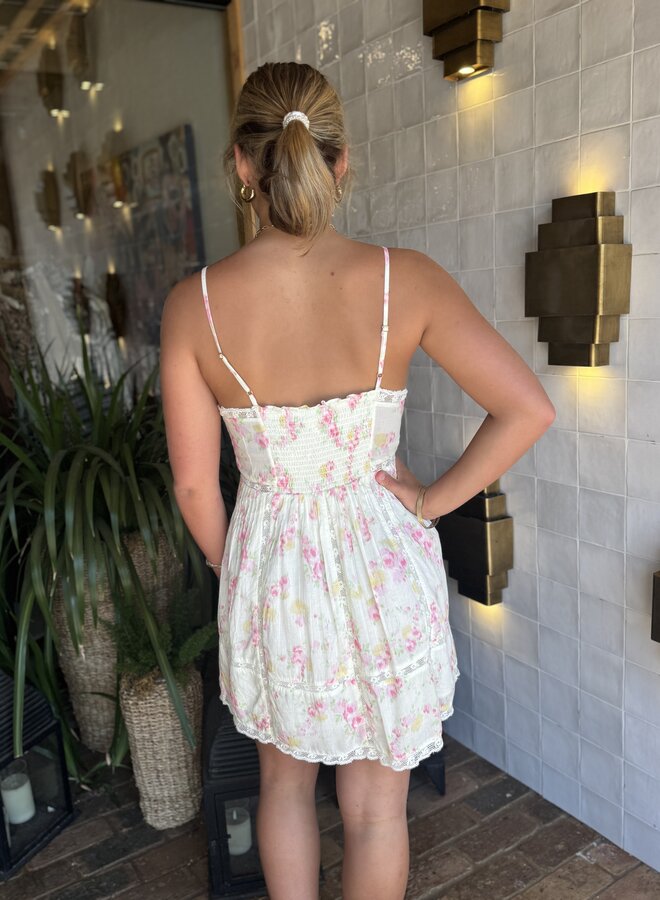 Love Shack Fancy- Docila Dress- White Peach