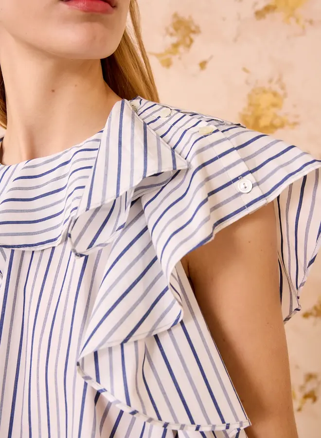 Ulla Johnson- Amaia Sleeveless Top- Chalk Stripe