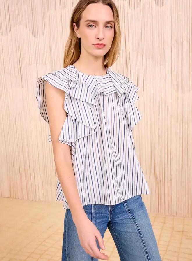 Ulla Johnson- Amaia Sleeveless Top- Chalk Stripe