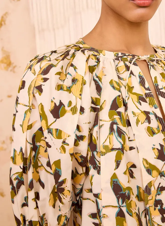 Ulla Johnson- Loli Short Sleeve Blouse- Lucent