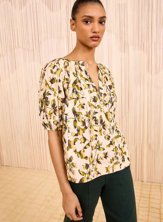 Ulla Johnson- Loli Short Sleeve Blouse- Lucent